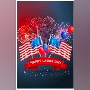 (BUY NOW)Patriotic Labor Day Celebration Double Sided 12 x 18 Inch Yard Flag,NEW